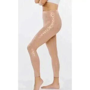 Zyia Active Gold Leopard Print 7/8 Leggings Size 4